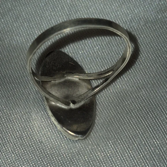 Vintage Sterling Silver Azurite Southwest Ring - Picture 2 of 6